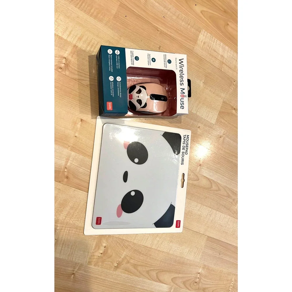 Panda mousepad and panda wireless usb mouse NEW